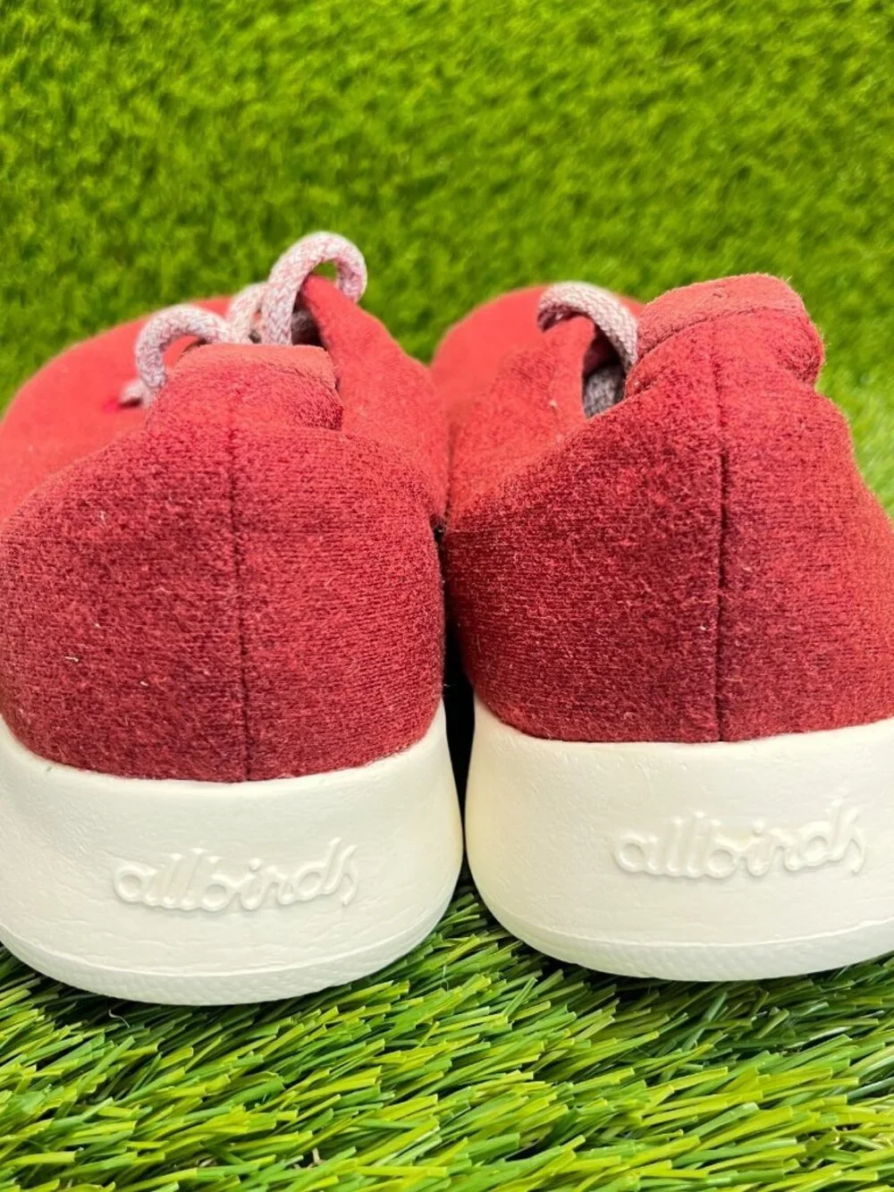 Allbirds Wool Runners Womens Size 9 Red White Athletic Running Shoes‎ Sneakers